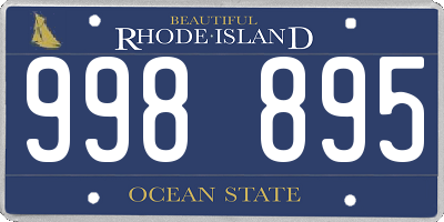 RI license plate 998895