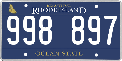 RI license plate 998897