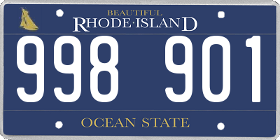 RI license plate 998901
