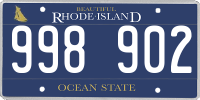 RI license plate 998902