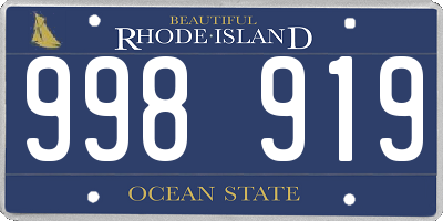 RI license plate 998919