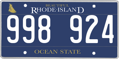 RI license plate 998924