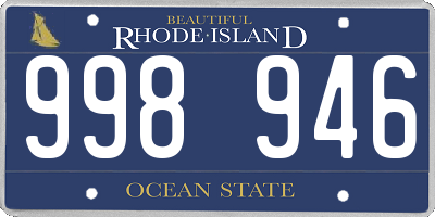 RI license plate 998946