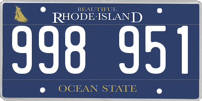 RI license plate 998951