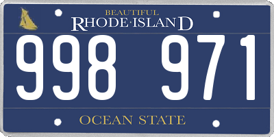 RI license plate 998971