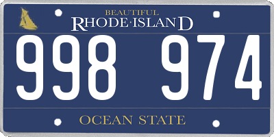 RI license plate 998974