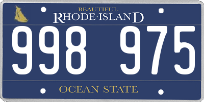 RI license plate 998975