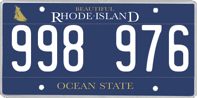 RI license plate 998976