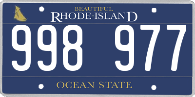 RI license plate 998977