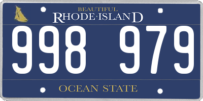 RI license plate 998979