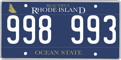 RI license plate 998993