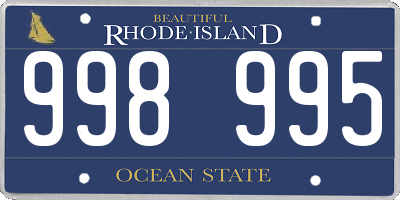 RI license plate 998995