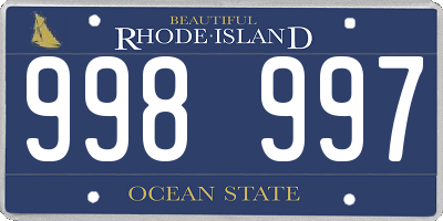 RI license plate 998997