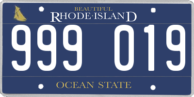 RI license plate 999019