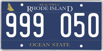 RI license plate 999050