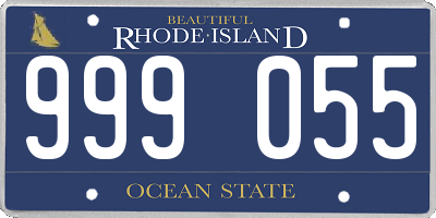 RI license plate 999055