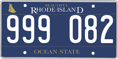 RI license plate 999082