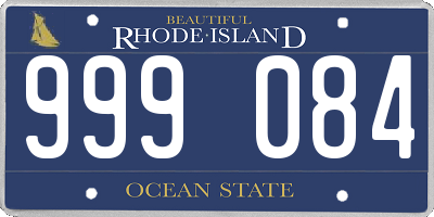 RI license plate 999084