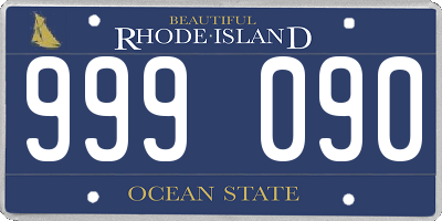 RI license plate 999090