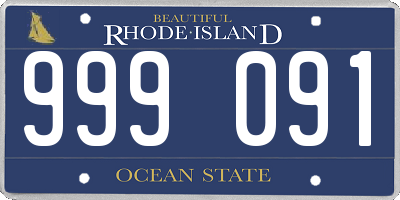 RI license plate 999091