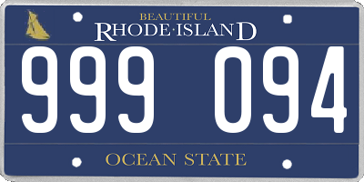 RI license plate 999094