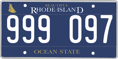 RI license plate 999097