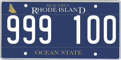 RI license plate 999100