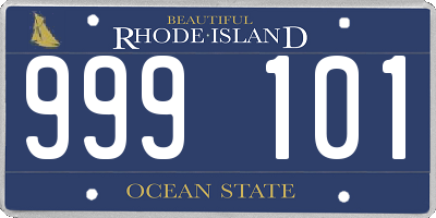 RI license plate 999101