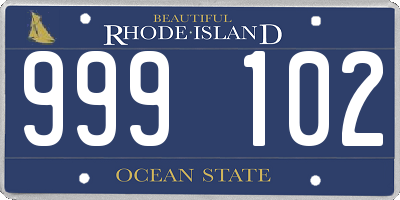 RI license plate 999102