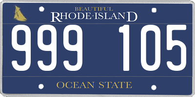 RI license plate 999105