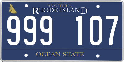 RI license plate 999107