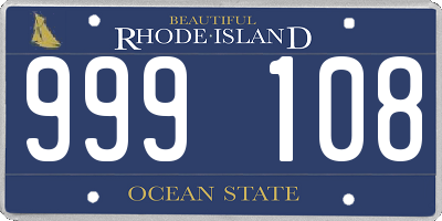 RI license plate 999108