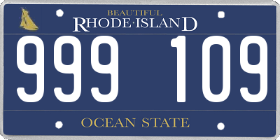 RI license plate 999109