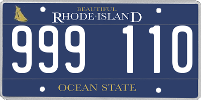 RI license plate 999110