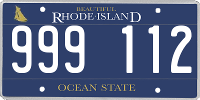 RI license plate 999112