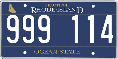 RI license plate 999114