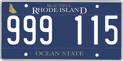 RI license plate 999115