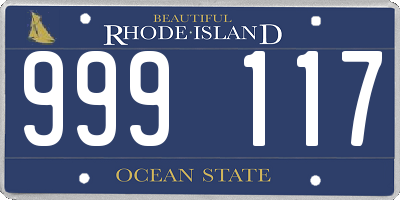 RI license plate 999117