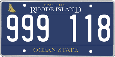 RI license plate 999118