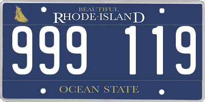 RI license plate 999119