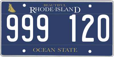 RI license plate 999120