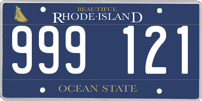 RI license plate 999121