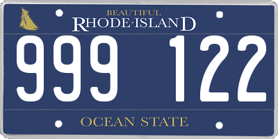 RI license plate 999122