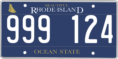 RI license plate 999124