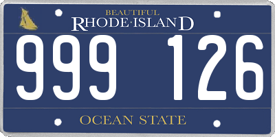 RI license plate 999126