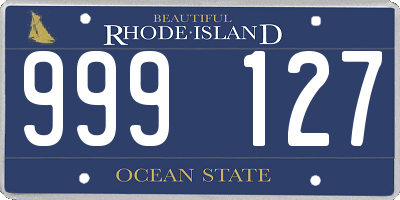 RI license plate 999127