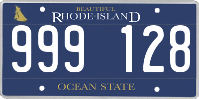 RI license plate 999128