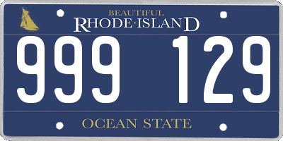 RI license plate 999129