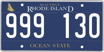 RI license plate 999130