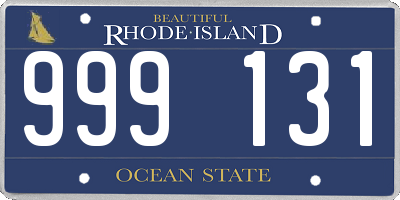 RI license plate 999131